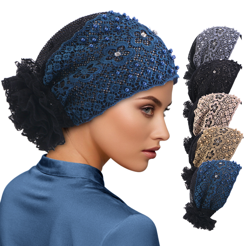 Embroidery Hat Machine - Nowa Elegancka Koronkowa Haftowana Kwiatowa Czapka