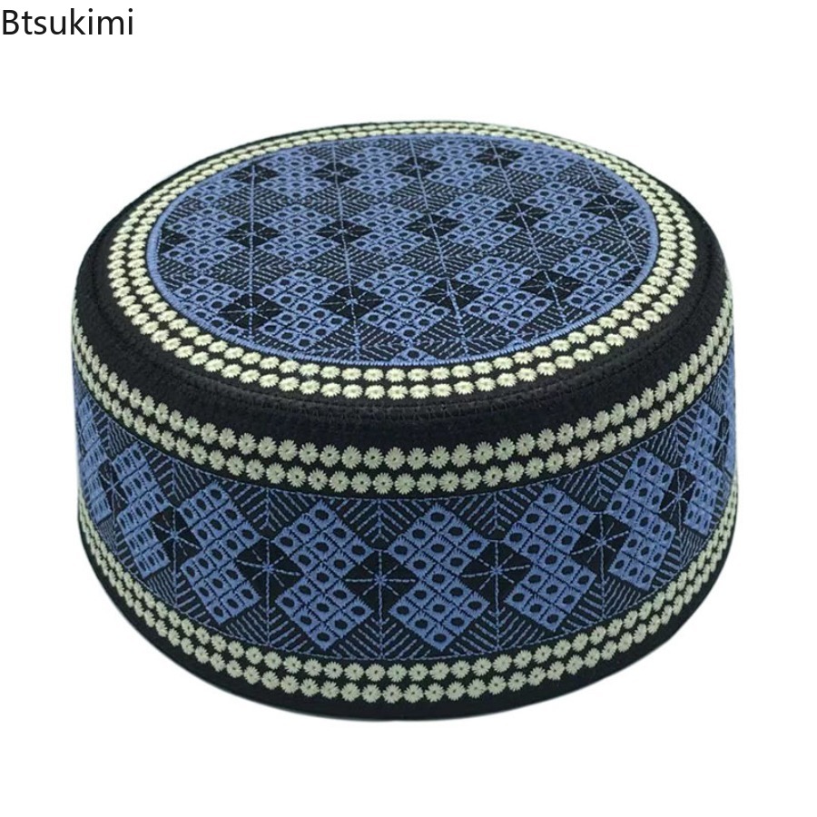Embroidery Hat Machine - Vintage Haftowany Hidżab Męski Kapelusz Modlitewny