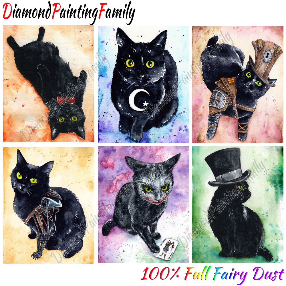 Embroidery Cat - Diamentowe Malowanie Rodzinne Pełne Zestawy z