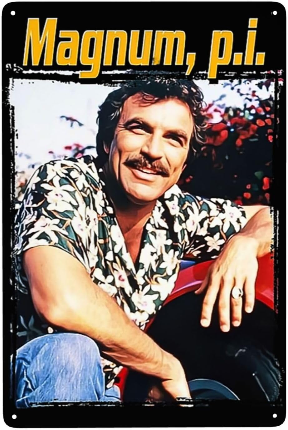 Embroidery Wall Art - CASOWAT Tom Actor Selleck Metalowy Znak