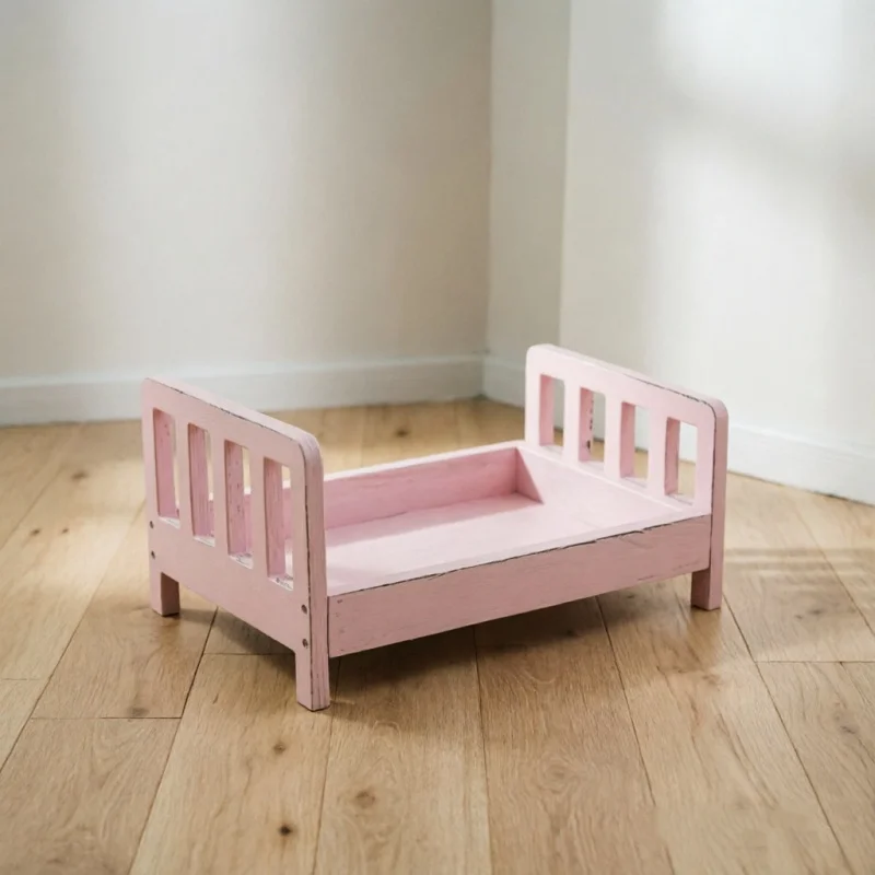 Frame Display Wood - Starego stylu łóżko fotograficzne z litego