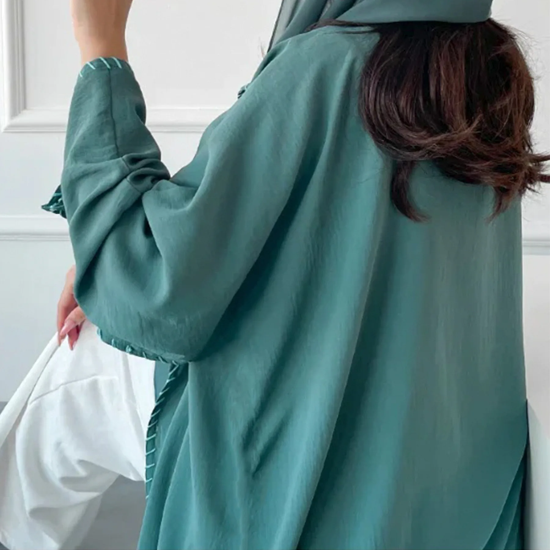 Embroidery Kebaya - Marokańskie kimono otwarte abaje luksusowe dubajskie