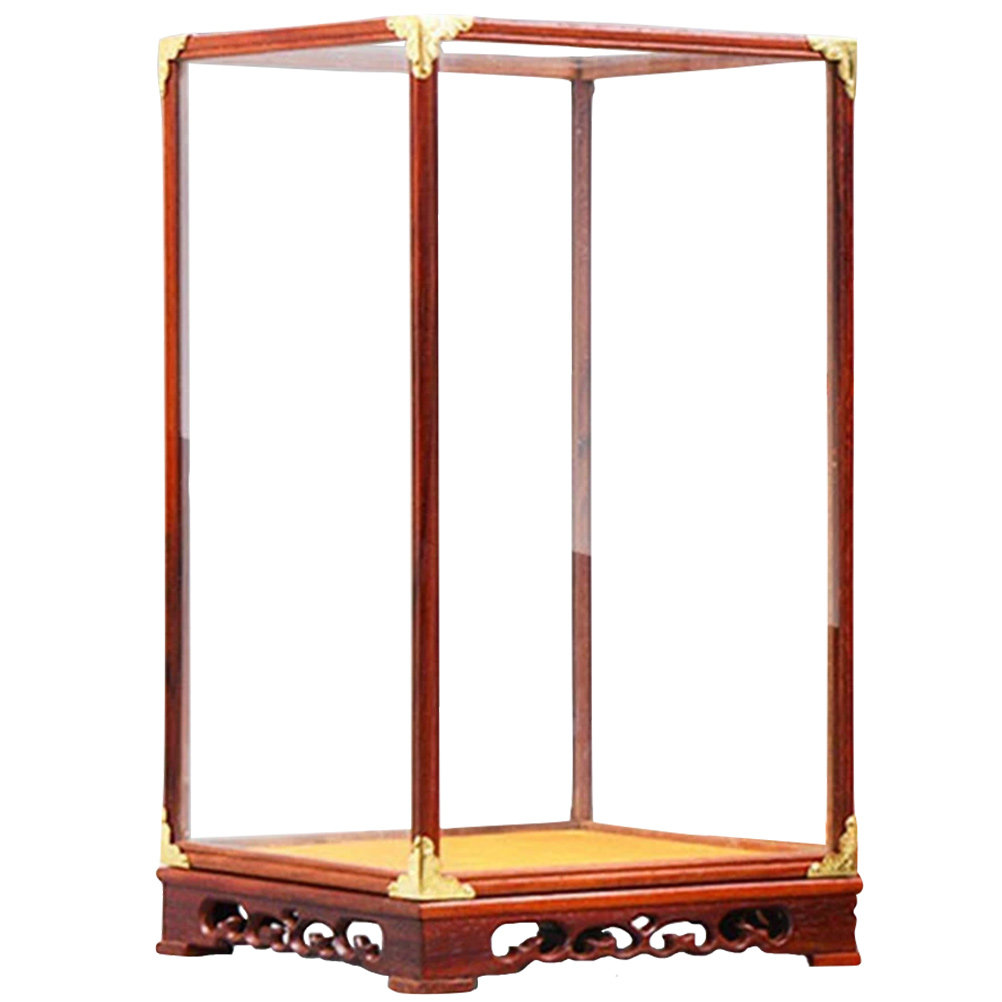 Frame Display Wood - Szklana gablotka na Buddę, przezroczysta drewniana