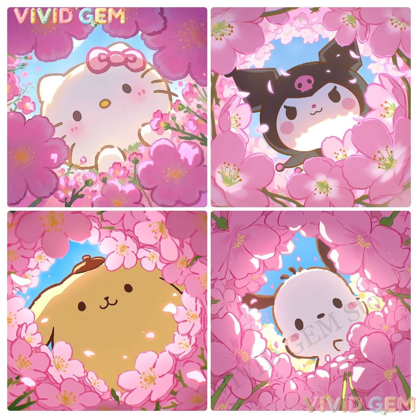 Embroidery Wall Art - VIVID GEM Sanrio Pełny Haft Diamentowy