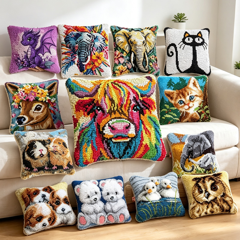 Embroidery Underlay - Pies Kot Dinozaur Krowa Zwierzę Zestaw