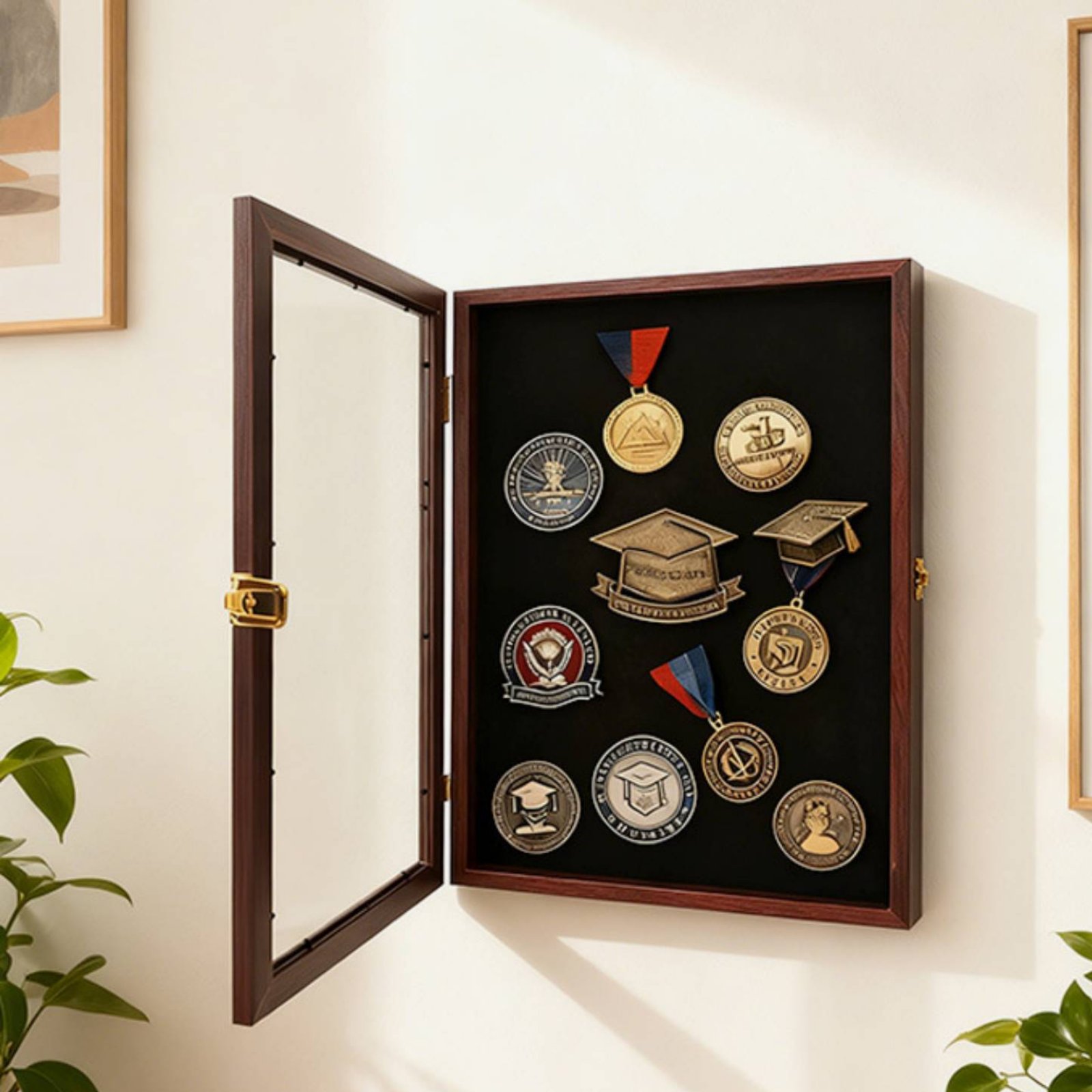 Frame Display Wood - Przezroczysta ramka na odznaki, ramka na