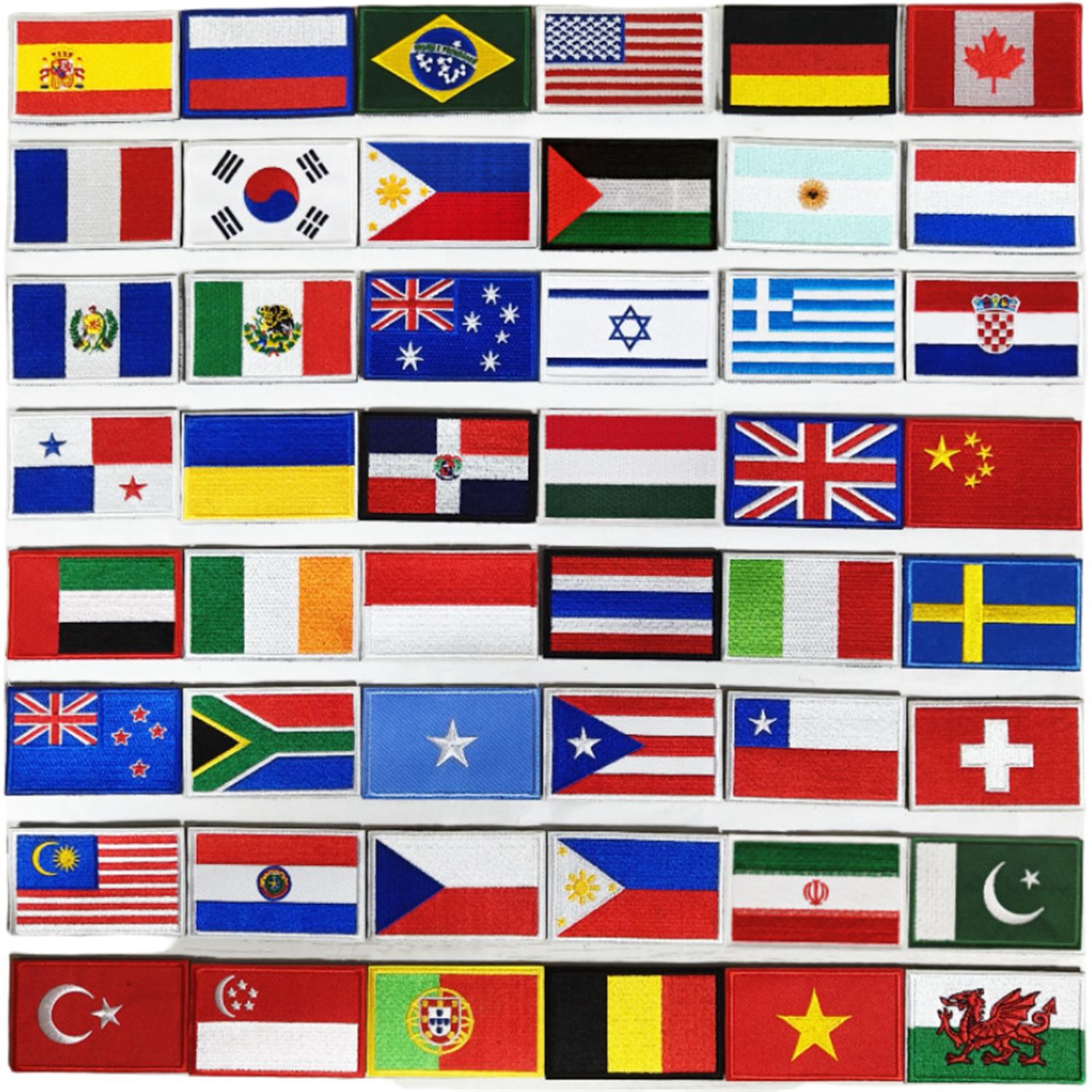 Embroidery Australia - Naszywki haftowane z flagami USA, Wielkiej