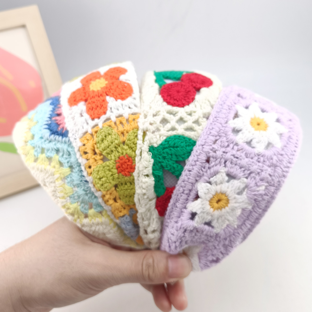Embroidery Zone - Słodkie Kwiatowe Haftowane Dziewczęce Opaski do