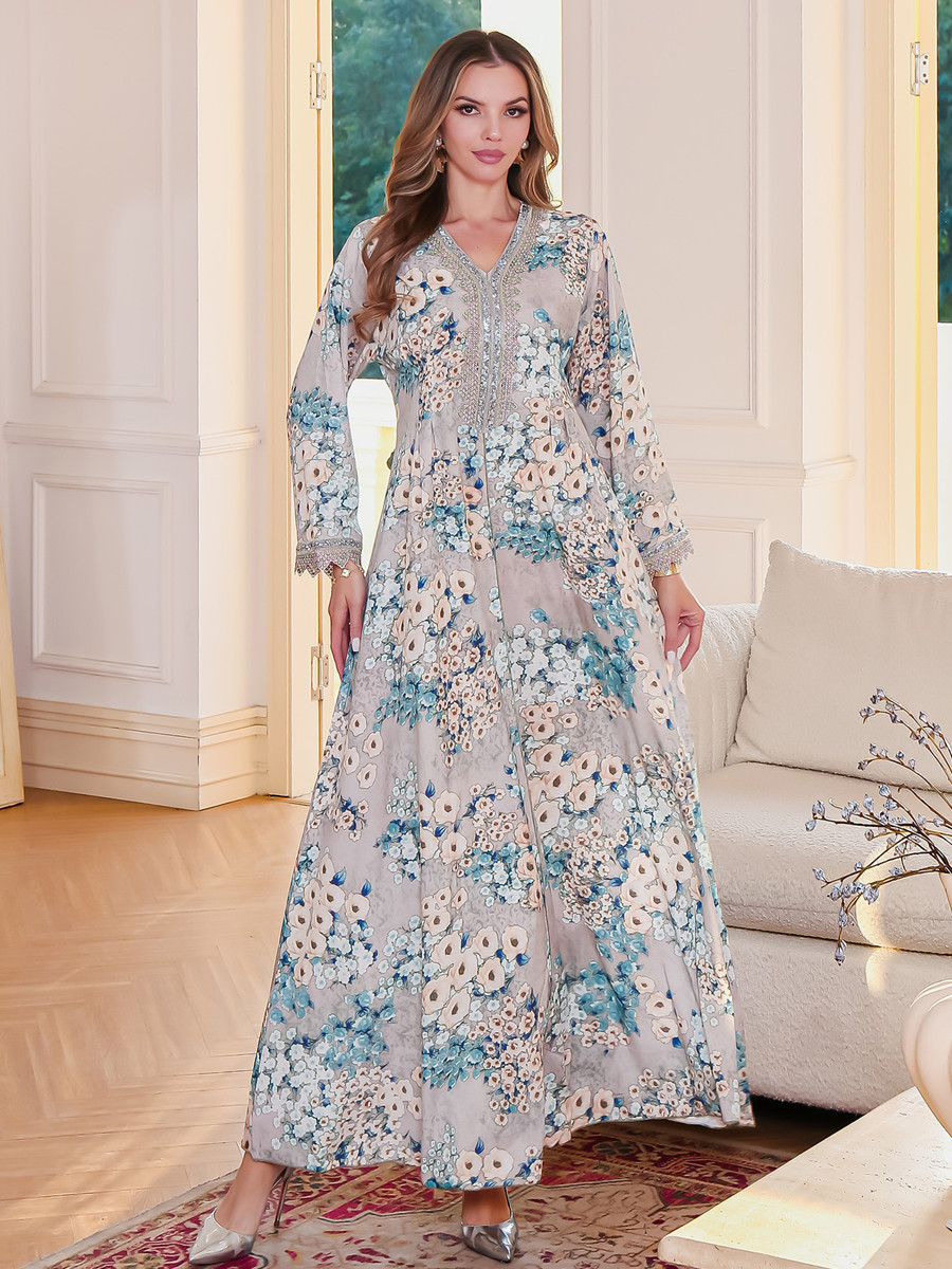 Sukienka Abaja Dubaj dla muzuł – Embroidery Kebaya recenzja i cena