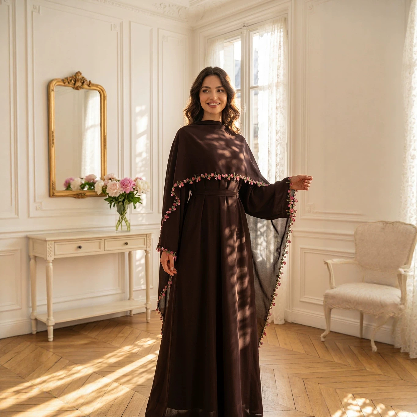 Eleganckie haftowane abaje, su – Embroidery Kebaya recenzja i cena