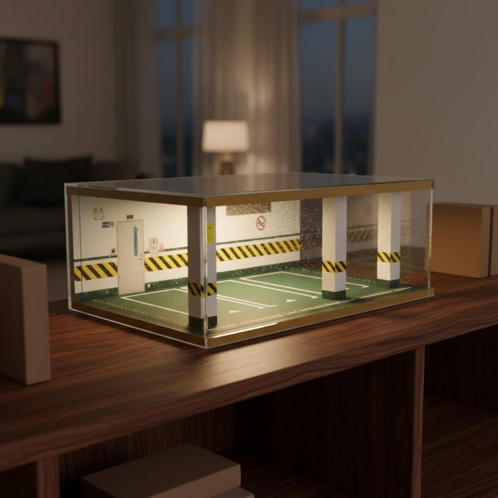 Garaż parkingowy w skali 1:24, – Frame Display Wood recenzja i cena