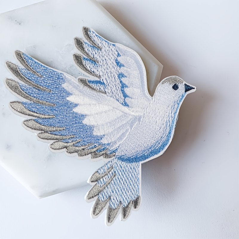 1 szt. niebiesko-biała naszywk – Embroidery Meaning recenzja i cena