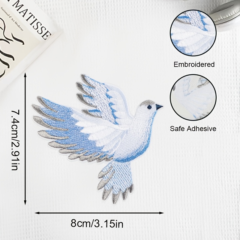 1 szt. niebiesko-biała naszywk – Embroidery Meaning recenzja i cena