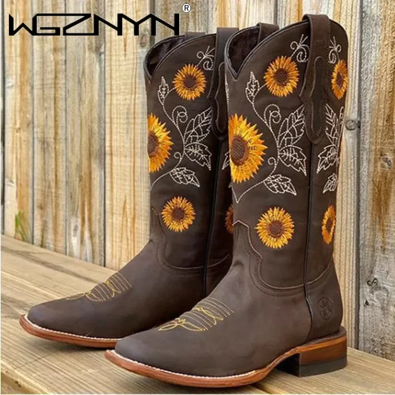 Damskie botki w kolorze kawowy – Embroidery Designer recenzja i cena