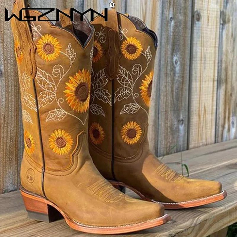 Damskie botki w kolorze kawowy – Embroidery Designer recenzja i cena