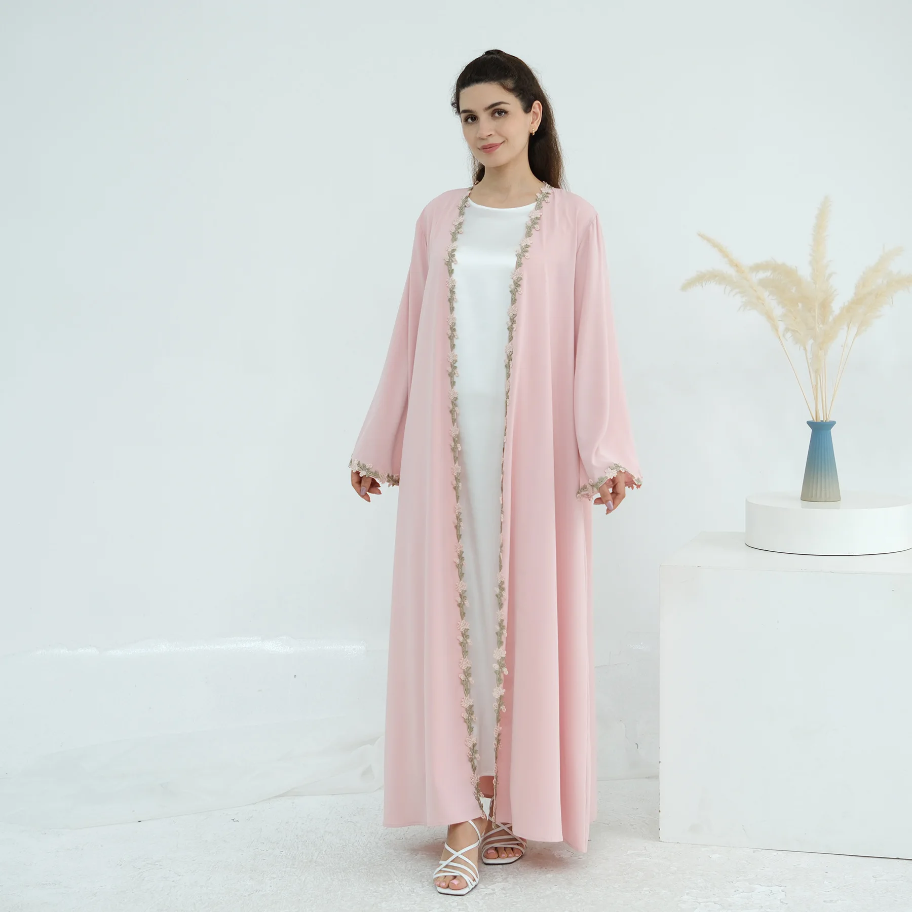 Dubaj Open Abaya Muzułmańska S – Embroidery Kebaya recenzja i cena