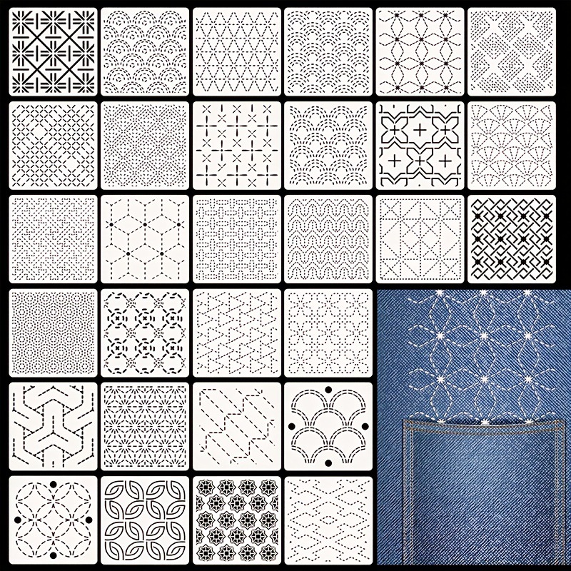 30 szt. Szablonów do haftu DIY – Embroidery Yarn recenzja i cena