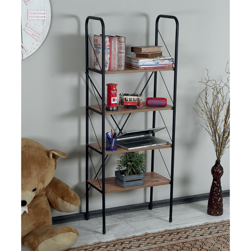 Półka na książki z metalową ra – Frame Display Wood recenzja i cena