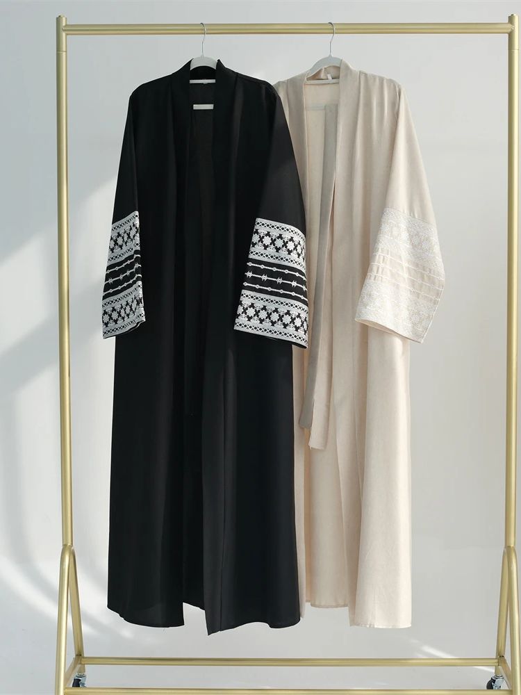 Ramadan Eid Black Open Kimono  – Embroidery Kebaya recenzja i cena