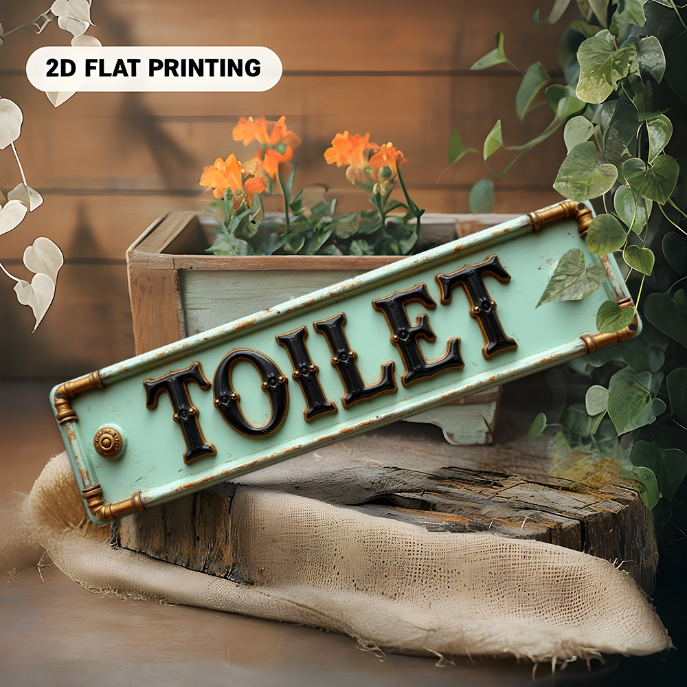 Płaski znak toaletowy 2D w sty – Embroidery Wall Art recenzja i cena