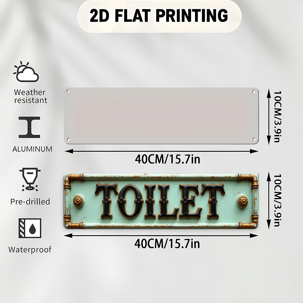 Płaski znak toaletowy 2D w sty – Embroidery Wall Art recenzja i cena