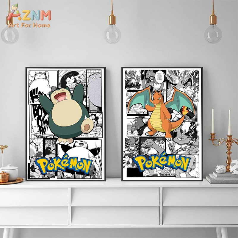 AZNM Pokemon Charizard Pikachu – Embroidery Wall Art recenzja i cena