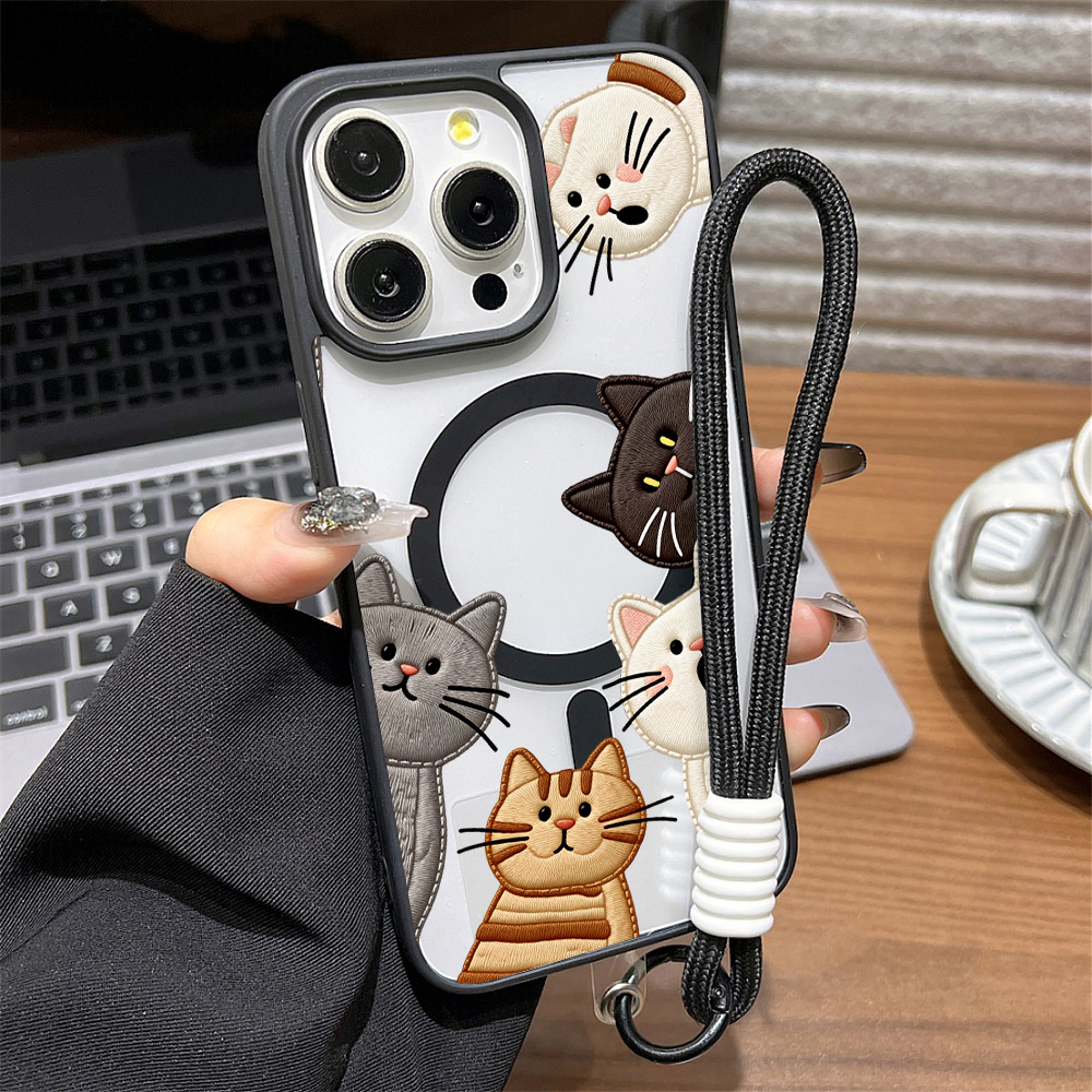 Urocze etui na telefon z imita – Embroidery Cat recenzja i cena